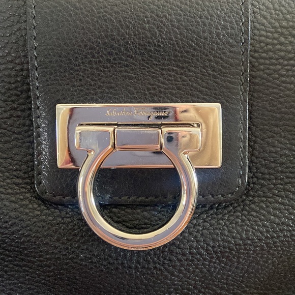 Salvatore Ferragamo Pebbled Leather Satchel/Crossbody - Picture 7 of 11